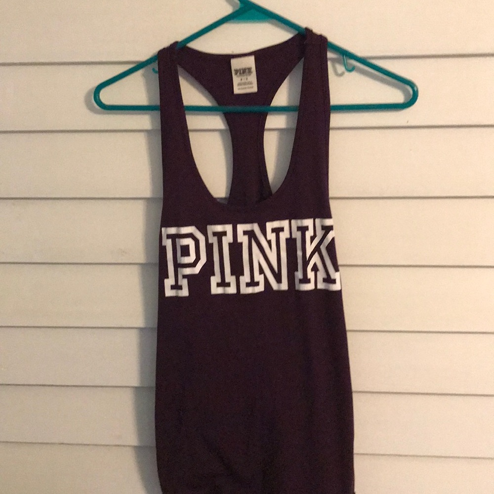 PINK Victoria’s Secret S tank top BurgundyWhite